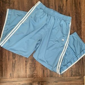 Adidas Baby Blue Straight Leg Button Down Sweat Pants Size XLARGE XL